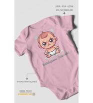 Sakinleşmem Ücretlidir Baskılı Bebek Zıbını – Çıtçıtlı Body  %100 Pamuk Kısa Kol (Koyu Pembe)