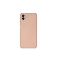 Samsung Galaxy A04 Kılıf Nano İçi Kadife Silikon - Pudra