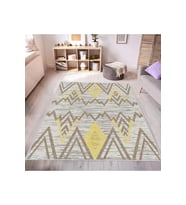 Rovigo Home Dijital Baskı Yıkanabilir Kaymaz Taban Salon Halısı RVG0432 (Sarı)