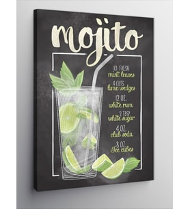 Kanvas Tablo Mojito Kokteyli Tarifi