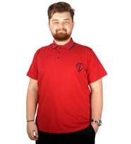 Mode XL Büyük Beden T-shirt Polo Cep Sup MD Basic 21555 Bordo
