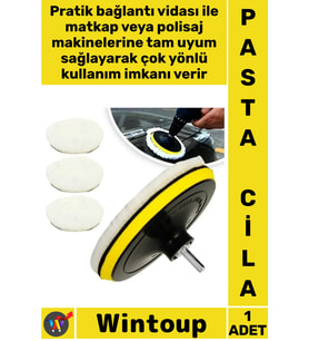 #PastaCila Premium Parlatıcı Yün Keçe Sünger Başlığı Pratik Uygulama Ekipmanı Araba Pasta Cila Seti