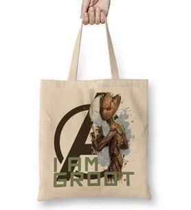 Avengers I Am Groot Bez Çanta Uzun Saplı