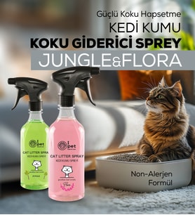 Kedi Kumu Koku Giderici, Flora-Jungle 500 ml  Koku Hapseden Doğal Ferahlık Spreyi