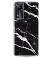 INFINIX Note 11 Pro Note 10 Hot 9 Play Kılıf Desemli Silikon Siyah Şerit Mermer 1318