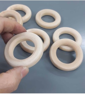 Angel Çanta Aksesuar 4.5 Cm Ahşap Halka Yassı Model 1 Adet