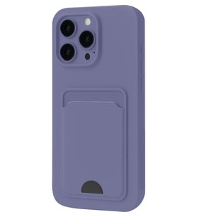 iPhone 16 Pro Kılıf Kelvin Kartvizitli Silikon - Lila