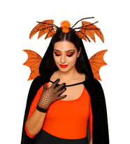 Halloween Taç Turuncu Yarasa Kanatlı örümcekli