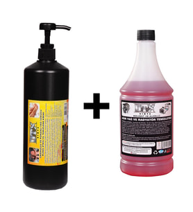 Ponza'lı (Talaşlı) El Temizleme Kremi ( Sabunu) 1 kg & Alkollü intercooler temizleme sıvısı 1 Lt