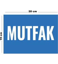 Metal Mutfak 15 cm x 20 cm Uyarı Levhası Yönlendirme Tabelası