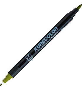 Zig Kurecolor Fine & Brush for MANGA Marker Çizim Kalemi 544 Olive Green 
