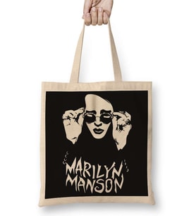 Marilyn Monroe 4 Bez Çanta Uzun Saplı