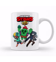 Leon Spike and Crow  Brawl Stars Kupa Bardak Porselen