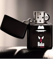 BK Gift Kişiye Özel Godfather Baba Tasarımlı Renkli Baskılı Benzinli Siyah Metal Çakmak-11