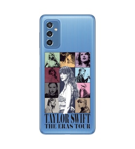 Samsung Galaxy M52 Uyumlu Taylor Swift Desenli Şeffaf Telefon Kılıfı