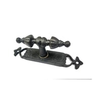 Antika Tarz Dekoratif Pirinç Burma Pencere Kolu - 152x32 Mm, Oksit