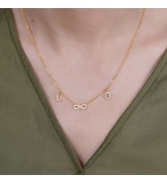 Sonsuzluk Harf Kolye (Gold)