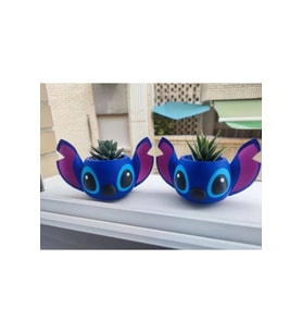 Stitch Tasarımlı Dekoratif Saksı