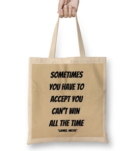 Lionel Messi Quotes Gifts Bez Çanta Uzun Saplı