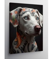 Kanvas Tablo Sanatsal Desenli Köpek