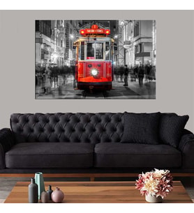 Miyrem Exclusive Serie"  Kırmızı Tramvay  Kanvas Tablo
