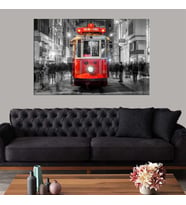 Miyrem Exclusive Serie"  Kırmızı Tramvay  Kanvas Tablo