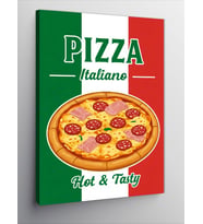 Kanvas Tablo İtalyan Pizza Afişi