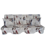 MİRZADE ELİT SALINCAK MİNDERİ TAÇ SU İTİCİ KUMAŞ GRİ SÜNGER FERMUARLI KOMPLE SET-02