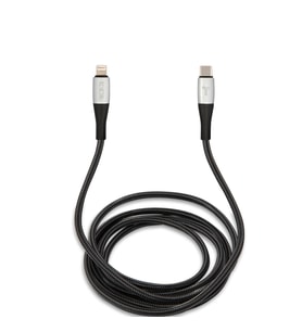 TUMI Hızlı Şarj Özellikli Naylon Örgü Tasarım Lightning To Type-C PD Kablo 1.5M MFI Lisanslı (Siyah)