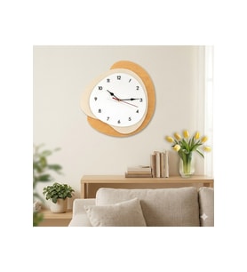 İskandinav Modern Duvar Saati 35 cm Sessiz Mekanizma MDF Minimal Tasarım