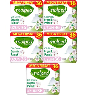 Molped Pure&Soft Hijyenik Ped Uzun 180 (5PK*36) Adet Mega Pk