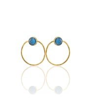 Kadir Jewellery 22 Ayar Altın Kaplama Kadın Halka Küpe -El İşçiliği Ve Hipoalerjenik Küpe