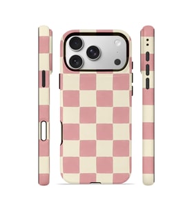 iPhone 17 Pro Max Vorian Çift Katmanlı MagSafe Kılıf Blush Checker