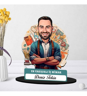 Kişiye Özel Erkek İç Mimara Hediye Karikatürlü Biblo