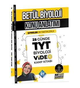 TYT Betül Biyoloji Konu Anlatımı 28 Günde Video Kamp Kitabı KR Akademi Yayınları
