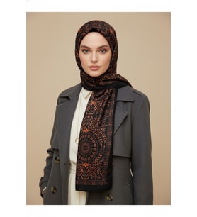 Premium – Geometrik ve Floral Desenli Özel Koleksiyon Şal