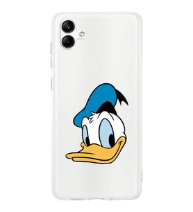 Samsung Galaxy A04  Kamera korumalı Kapak Donald Duck Tasarımlı  Şeffaf Kılıf