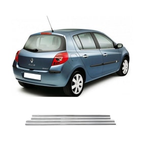 R. Clio 3 HB Krom Cam Çıtası Tk 2006-2011 Arası Paslanmaz Çelik