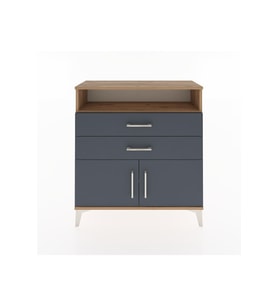 Arges Şifonyer 2 Raflı 2 Çekmeceli 2 Kapaklı 88x30x96 Çam-Antrasit
