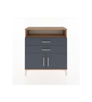 Arges Şifonyer 2 Raflı 2 Çekmeceli 2 Kapaklı 88x30x96 Çam-Antrasit