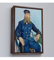 Çerçeveli Vincent van Gogh Postacı Joseph Roulin’in Portresi Tablo - Postes - Postman (Beyaz)