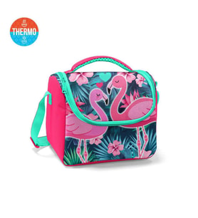 Coral High Kids Neon Mercan Su Yeşili Flamingo Desenli Beslenme Çantası 11834