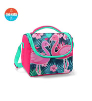 Coral High Kids Neon Mercan Su Yeşili Flamingo Desenli Beslenme Çantası 11834
