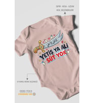 Yetiş ya ali! Süt yok. Kısa Kollu Bebek Body %100 Pamuk