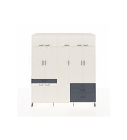 Kronos Dolap 11 Raflı 4 Çekmeceli 2 Askılı 220x59x243 Aytaşı-Aytaşı/Antrasit
