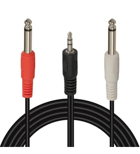 Powermaster PM-13934 3.5 Mm Stereo Erkek - 2X6.3 Mm Mono Erkek Ses Kablosu (5 Metre)
