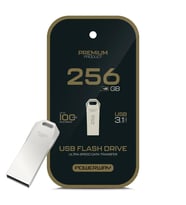 Powerway Premium 256 GB 100MB/S Ultra Hızlı USB 3.1 Metal Silver Flash Bellek