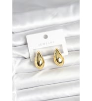 Gold Renk Damla Küpe 24 mm 5886 - EEEEEE9037-8992