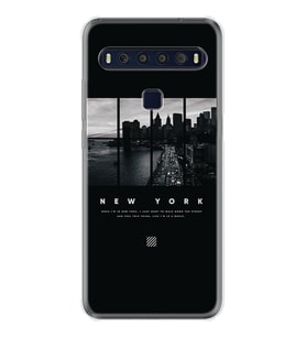 TCL 10L 10 Plus 10SE 20E 20SE 30SE L7 Kılıf Desemli Silikon New York 1612