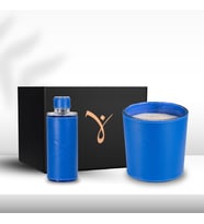 Deri Su Saks Mavisi Mum 1000gr & Deri Su Saks Mavisi Kolonya 250ml Hediye Seti (SAKS MAVI)